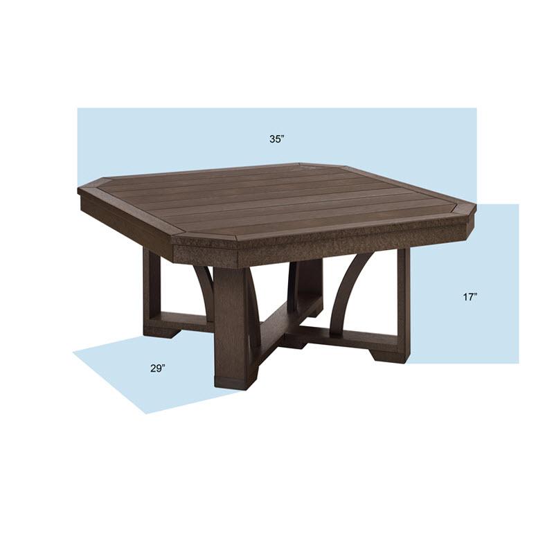 C.R. Plastic Products Outdoor Tables Cocktail / Coffee Tables Square Cocktail Table T30 Blue