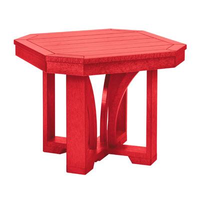 C.R. Plastic Products Outdoor Tables End Tables Square End Table T31 Red #01 IMAGE 1