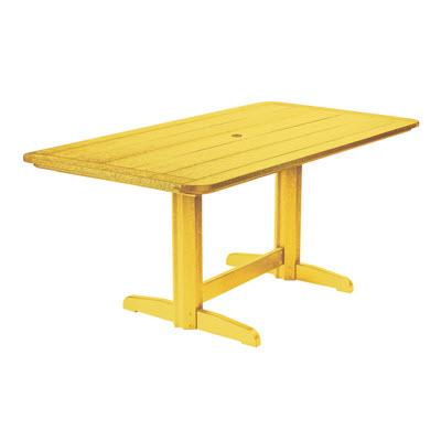 C.R. Plastic Products Outdoor Tables Dining Tables Rectangle Dining Table T11 Yellow