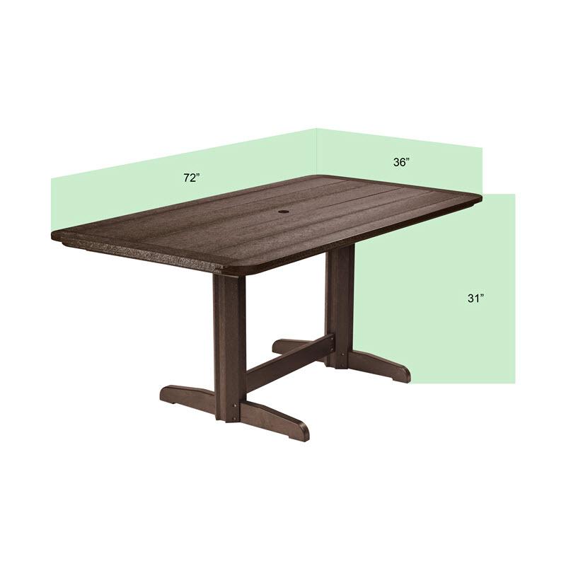 C.R. Plastic Products Outdoor Tables Dining Tables T11-18 IMAGE 4