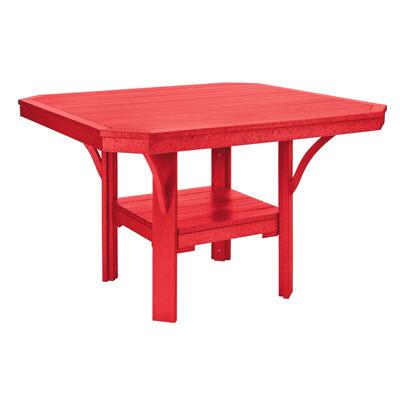 C.R. Plastic Products Outdoor Tables Dining Tables Square Dining Table T35 Red