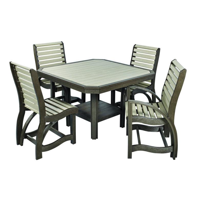 C.R. Plastic Products Outdoor Tables Dining Tables Square Dining Table T35 Red