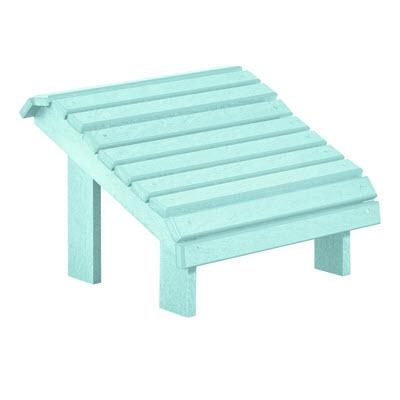 C.R. Plastic Products Outdoor Seating Footrests Footstool F04 Aqua #11 IMAGE 1