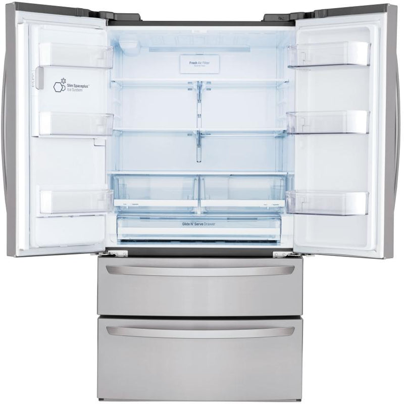 LG 36-inch, 27.8 cu.ft. Freestanding French 4-Door Refrigerator with Slim SpacePlus® Ice System LMXS28626S IMAGE 4
